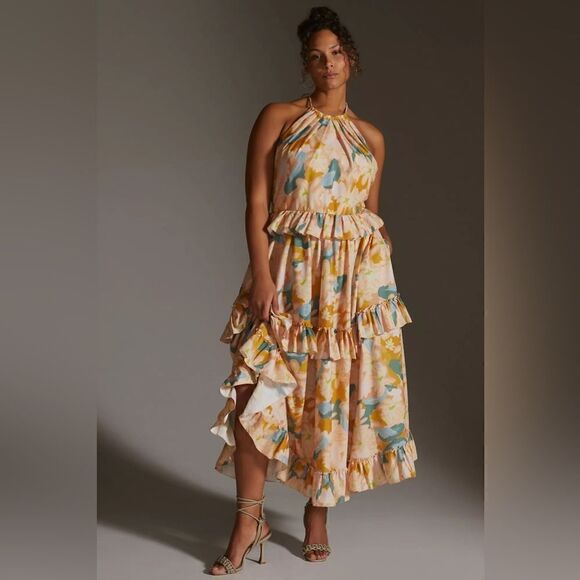 Anthropologie Dresses & Skirts - Anthropologie Ruffled Tiered Floral Maxi Dress
Geisha Designs